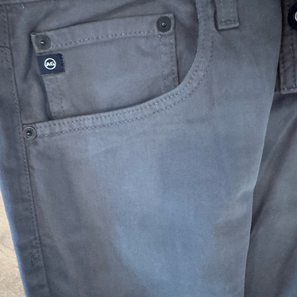 AG Jeans Adriano Goldschmied Gray Chino Pants The Ives 34 Waist 34” Men’s - Picture 5 of 7